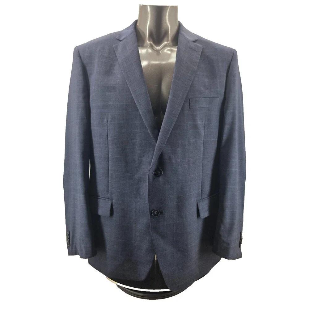 Michael Kors Suit 48R 40X30 Blue Wool Blend Two Button Corpcore Professional